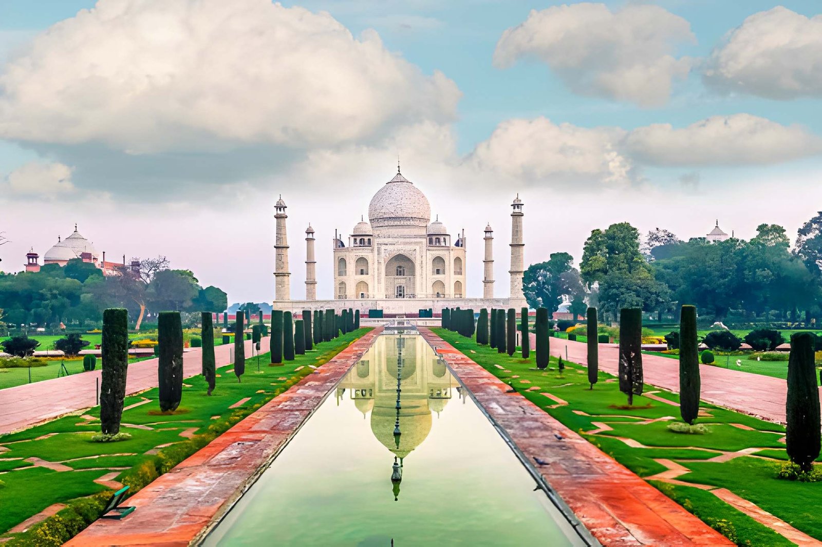 the Taj Mahal