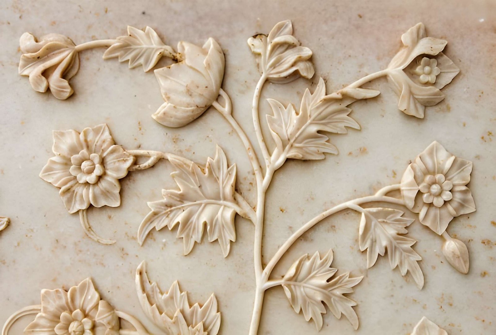Floral Marble Carving